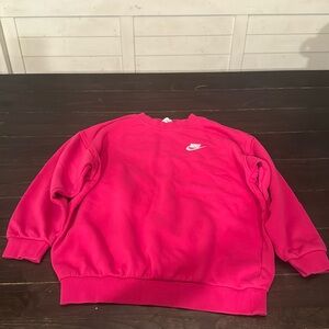 Girls Nike crew neck used pink size meduim